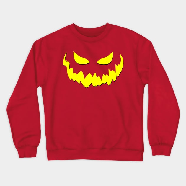 Pumpkin Face Halloween Crewneck Sweatshirt by Dynasty Arts